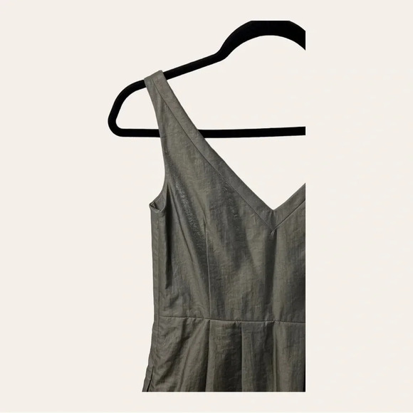 1093. ANTHROPOLOGIE YOANA BARASCHI KNEE LENGTH DRESS SIZE 2 METALLIC TOUPE - Picture 11 of 11